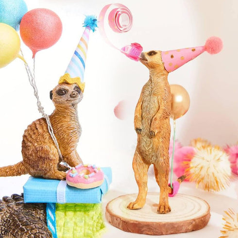 Meerkat Wild Animal Toy Figures Set, Hand-Painted Jungle Animals Figurines Collectible Toys Gifts, Party Favors, School Projects Cake Toppers for ...
