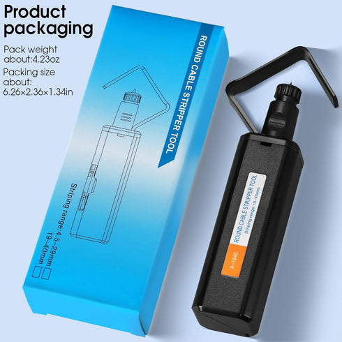 A-1940 circular optical cable stripping knife for 19-40mm cable stripper Fiber optic sheath stripper Vertical and horizontal With 1 spare blade fo...