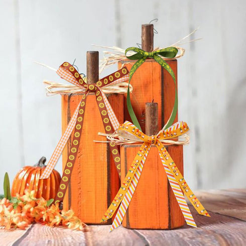 Fall Ribbons 3/8 Inch x 100Yards (20 Rolls x 5Yards), Fall Grosgrain Ribbons for Gift Wrapping, Thanksgiving Pumpkin Ribbons for Crafts Bows Fall ...