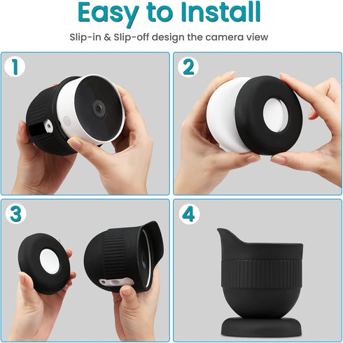 Fintie Silicone Skins Cover Compatible with Nest Cam Outdoor Or Indoor (Battery) 2021, Weather Protective Camouflaged Case for Nest Cam Battery Ca...