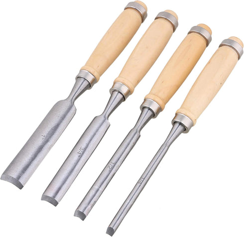 Semicircle Chisel Inner Edge Woodworking Gouge for Carpenter Wood Hand Chisel Tool Pack of 4...