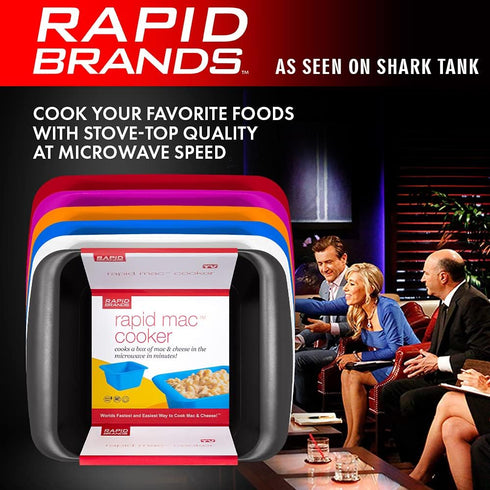 Rapid Mac Cooker | Microwave Macaroni & Cheese in 5 Minutes | Perfect for Dorm, Small Kitchen or Office | Dishwasher Safe, Microwaveable, BPA-Free...