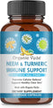 Organic Veda Neem & Turmeric Capsules with Amla Fruit, Tulsi, Holy Basil, Black Pepper Extract - Immune Support Dietary Supplement - Boosts Health...