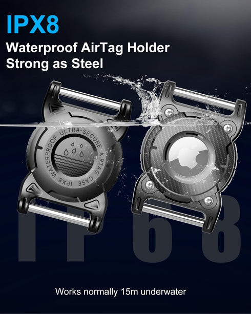 ONEONTA 2 Pack Airtag Dog Collar Holder Waterproof | Airtag Dog | Dog Airtag Holder |Airtag Holder for Dog Collar | Apple Airtag Dog Collar | Airt...