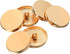 Chuangdi 30 Pieces Metal Flat Button Alloy Shank Round Shaped Sewing Button for Women Suit Woolen Coat Shirt Trousers Sewing Crafts(25 mm,Gold)...