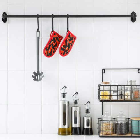 Cast Iron Skillet Handle Covers,Pot Handle Covers Heat Resistant,Pot Holders for Kitchen Heat Resistant,Machine Washable Handle Mitts,2 PCS(Red Pe...