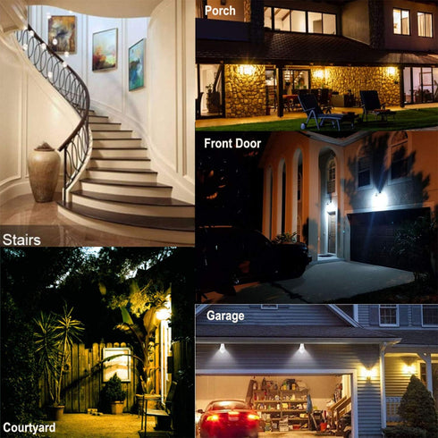 MikeWin Motion Sensor Light Bulbs Outdoor 4 Packs 13W(100W Equivalent) Security LED Bulb, Indoor E26, A19, 5000K Daylight Dusk to Dawn Bulb for Ga...