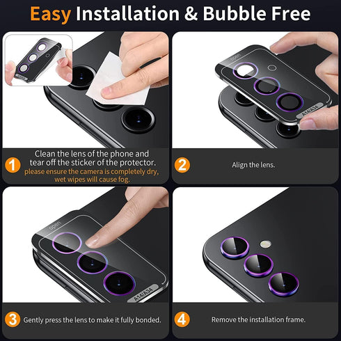 (2 Set for iPad Air 11inch/13inch 2024 Camera Lens Protector, Scratch-Resistant HD Clarity Ultra-Thin 9H Tempered Glass with Aluminum Edging, Indi...