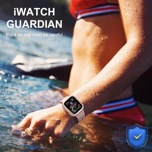 Charlam Compatible with Apple Watch Case 42mm Series 3 2 1 with Screen Protector, Full Protective Waterproof Bumper Cases Touch Sensitive Clear Fi...
