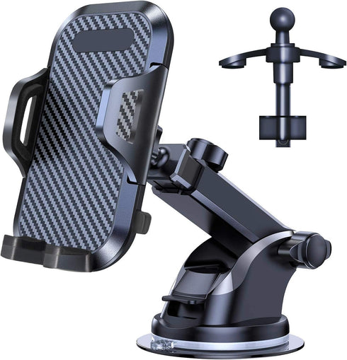 wipalor Universal Car Phone Holder Mount for Dashboard Windshield, Upgraded Air Vent Cell Phone Holder for Car, Long Arm Strong Suction Car Phone ...