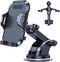 wipalor Universal Car Phone Holder Mount for Dashboard Windshield, Upgraded Air Vent Cell Phone Holder for Car, Long Arm Strong Suction Car Phone ...