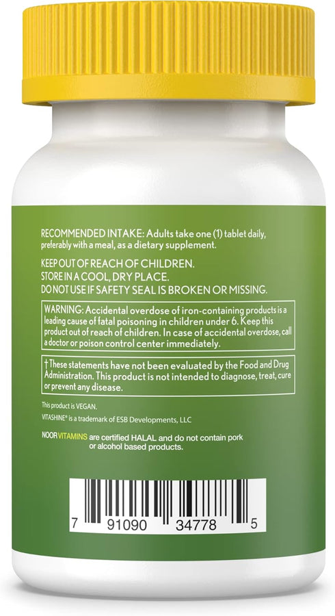 Noor Vitamins Halal Womens Multivitamin & Mineral I Once Daily Vitamin Supplement I Vegan | Supports Energy, Immunity, Metabolism, Healthy Appeara...