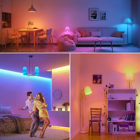 Rechargeable Battery Operated Light Bulb,E26 Dimmable Color Light Bulb with Remote Control,40W Equivalent,2500mAh,LED Puck Emergency Lamp,for Non-...
