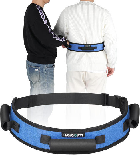 Gait Belt with Handles for Seniors, Transfer Gait Belts for Lifting Elderly, Physical Therapy Sit to Stand Patient Lift Aid Assist (Blue)...