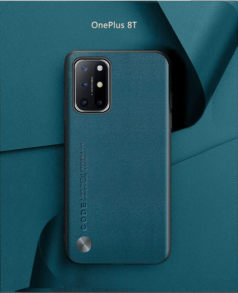 for OnePlus 8T 5G Case, Soft TPU Artificial Leather case,Extremely Light Ultra-Light Camera Protection Leather Cover Case for OnePlus 8T 5G (Teal)...