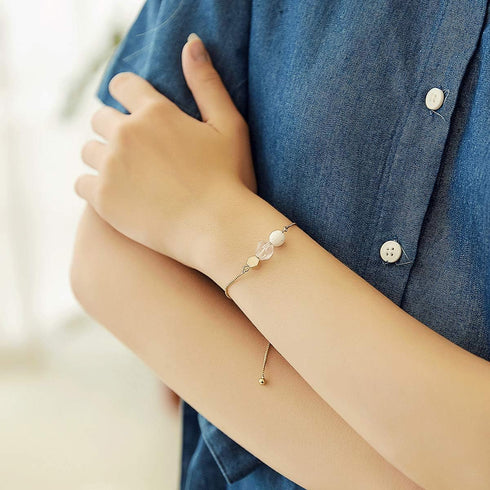 Essential Oil Diffuser Bracelet, Lava and Rose Quartz Essential Oil Bracelet, Rose Quartz Gemstone Bracelet, Adjustable Gold Bracelet...