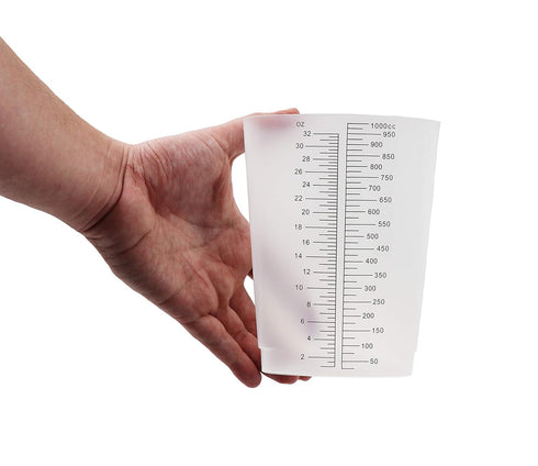 Graduated Triangular Polypropylene Laboratory Container 32 ounce/1000 Cubic Centimeter - Pack of 10...