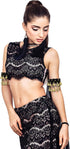Gadpiparty Costume Jewelry 2pcs Belly Dance Ankle Bracelet with Coins Belly Dance Anklet Jewelry Anklet Chiffon Wrist Cuff for Belly Dance Costume...