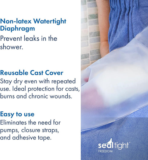 Brownmed - Seal-Tight Freedom Cast & Bandage Protector - Toddler & Child Arm Cast Protector for Shower & Swimming - Reusable, Waterproof Cast Show...
