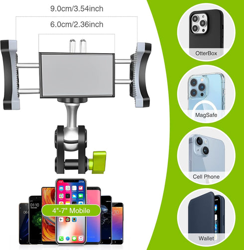 Suction Cup Holder Phone Mount Car 360° Rotating,Universal Ball Head Arm for Phone Car Holder Video Recording Vlog Ballhead Magic Arm Cell Phone f...