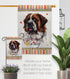 Breeze Decor St. Bernard Dog Happiness Garden Flag Puppy Spoiled Paw Canine Fur Pet Nature Farm Animal Creature House Decoration Banner Small Yard...