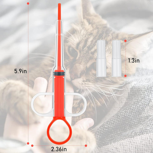 Nuanchu 4 Pieces Pet Pill Plunger Popper for Small Cats Dogs Pill Gun Dispenser Shooter Pet Piller Soft Tip Tablet Syringe Pusher Animal Medicine ...