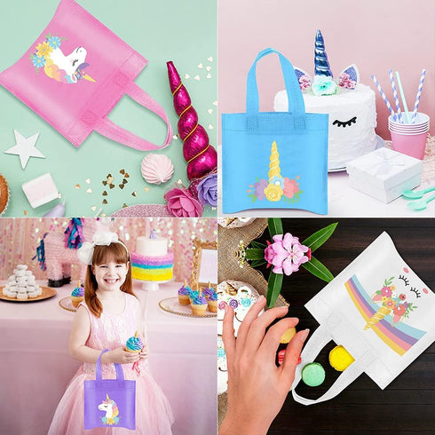 20Pcs Rainbow Party Favor Bags, Reusable Rainbow Gift Bags, Goodie Treat Candy Bags for Boy Girls Birthday Party Supplies Party Favors Room Decor...