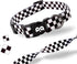 Dog Collar, Comfortable Adjustable Fashion Checkerboard Grid Black and White Color Plaid Collar, Durable Buckle Collar for Pet Dog Cat...