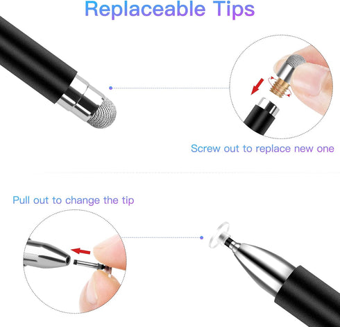 Stylus for iPad (2 Pcs), StylusHome Magnetic Disc Universal Stylus Pens Touch Screens for Apple/iPhone/Ipad pro/Mini/Air/Android/Microsoft/Surface...