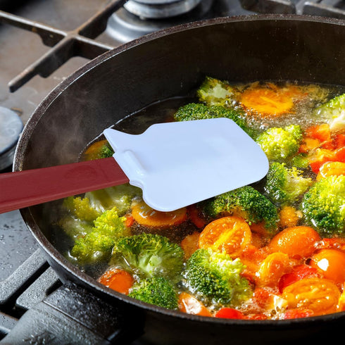 Silicone Rubber Spatula Set 3, High Heat Resistant Silicone Scraper Pack of 3, Commercial Spatula for Cooking, Commercial Grade Butter Scraper Set...