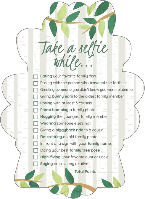 Big Dot of Happiness Family Tree Reunion - Selfie Scavenger Hunt - Family Gathering Party Game - Set of 12...