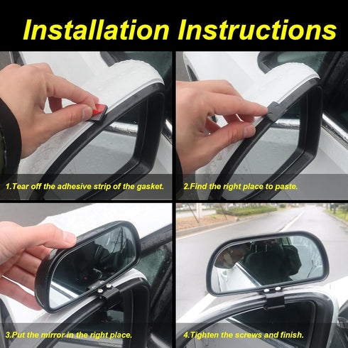 Blind Spot Mirrors for Trucks and Cars,Automotive Side View Concave Mirror Blindspot,360° Large Convex Rearview Exterior Mirror Accessories for Tr...