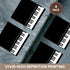 3dRose CST_112947_3 Black Piano Edge-Baby Grand Keyboard Music Design for Pianist Musical Player Musician Gifts-Ceramic Tile Coasters, Set of 4...