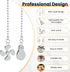 Ceiling Fan Pull Chain Extender, 2 Pcs 12 Inches Long Ceiling Fan Pull Chain Extension Pendant Ornament Set with Connector for Ceiling Fan and Lig...