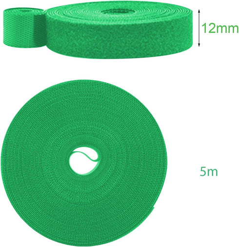 1 Rolls Garden Tie Green Tape - Twist Ties for Plants 1/2" 16.4ft Garden Plant Ties?Reusable Stretch Tie Tape for Plants - Plant Twist Tie for Pla...