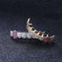 JINAO Grillz Gold Grills for Your Teeth Fake Teeth 18K Gold Plated Iced out 8 Top Teeth 8 Bottom Tooth Grillz for Men Women Hip Hop Rapper Costume...