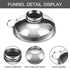 2 PCS Canning Funnel for Wide and Regular Jars, Wide Mouth Funnel Stainless Steel Funnels for Kitchen Use, Metal Funnels Set for Transferring Liqu...