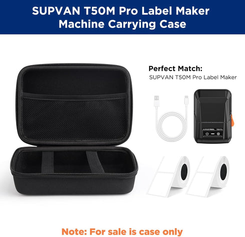 SUPVAN T50M PRO & Plus Nylon Hard Protective Travel Case, Waterproof Shockproof Scratch Resistant Carrying Case for External Hard Drive, Power Ban...