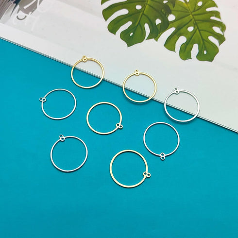 24PCS Earrings Beading Hoop Round Beading Earring Hoops Beading Hoop Earring Finding Components for DIY Jewelry Making (K Gold & White K)...