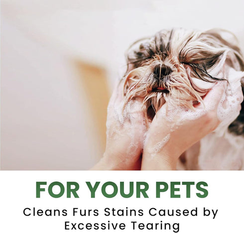 Dogs Facial Scrub - Non-Toxic Tearless Dog Face Wash to Clean Facial Stains and Dirt - Dog Face Cleaner with Organic Cucumber and Aloe Vera - Safe...