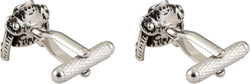 Knighthood Men's Chic Jacket Shape Cufflinks Silver Shirt Cuff Links Business, Wedding Gifts with Gift Box...