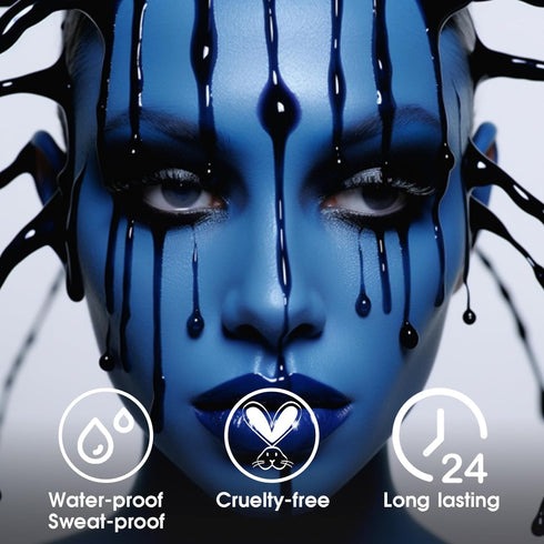 Blue Face Body Paint Stick Eye Black, Royal Blue Face Painting for Softball Football Baseball Lacrosse, Professional Facepaint Makeup for Hallowee...
