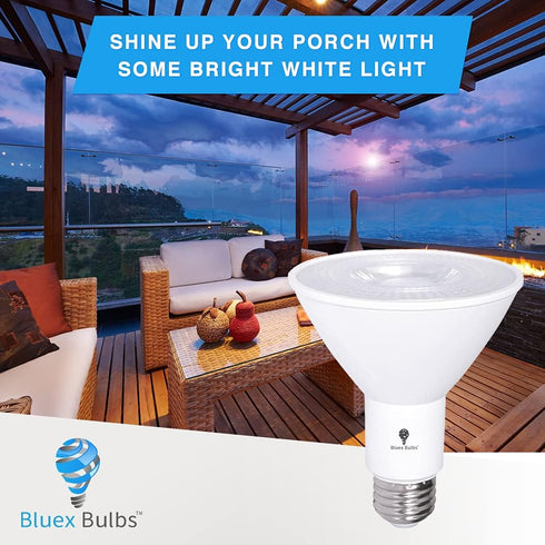 2 Pack PAR30 Outdoor LED Flood Light Bulb 12W 100 Watt Equivalent 900 Lumens Dimmable Waterproof E26 3000K Warm White LED Flood Light Bulbs for Se...