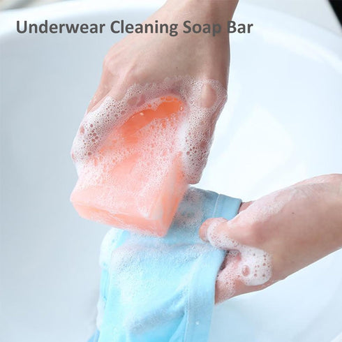 BEE & FLOWER Fan Underwear Cleaning Soap Bar Underwear Laundry Soap Bar Ideal Hand Wash for Lingerie (6.3 Oz x 4)...