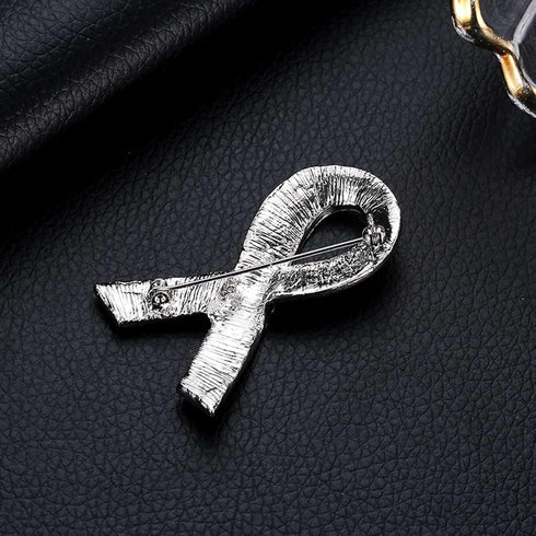 Pink Rhinestone Ribbon Brooch for Women Pink Crystal Breast Cancer Awareness Pin Elegant Pink Ribbon Brooch Corsage Full Diamond Lapel Pins Jewelr...