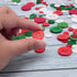 400g Christmas Craft Buttons Handmade Sewing Red Green White Button for Art Crafts Projects, DIY Decoration...