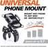 Bike & Motorcycle Phone Mount - For iPhone 14 (13, Xr, SE, Max/Plus), Galaxy S22 or any Cell Phone - Universal ATV, Mountain & Road Bicycle Handle...