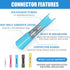 200PCS Heat Shrink Butt Connectors Blue 16-14 AWG, Marine Grade Tinned Red Copper Crimp Splice Terminals Insulated Waterproof Electrical Wire Conn...