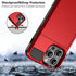 Vofolen Case Compatible with iPhone 15 Pro with Card Holder, Dual Layer Shockproof Wallet Phone Case Hidden Card Slot Sliding Protective Hard Shel...