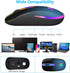 HOTLIFE Wireless Mouse, Bluetooth Mouse with Dual Mode (Bluetooth 5.1+USB C/Type-c) 2.4GHz Rechargeable Silent LED Mouse for Laptop, MacBook, iPad...